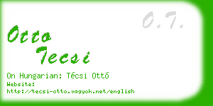 otto tecsi business card